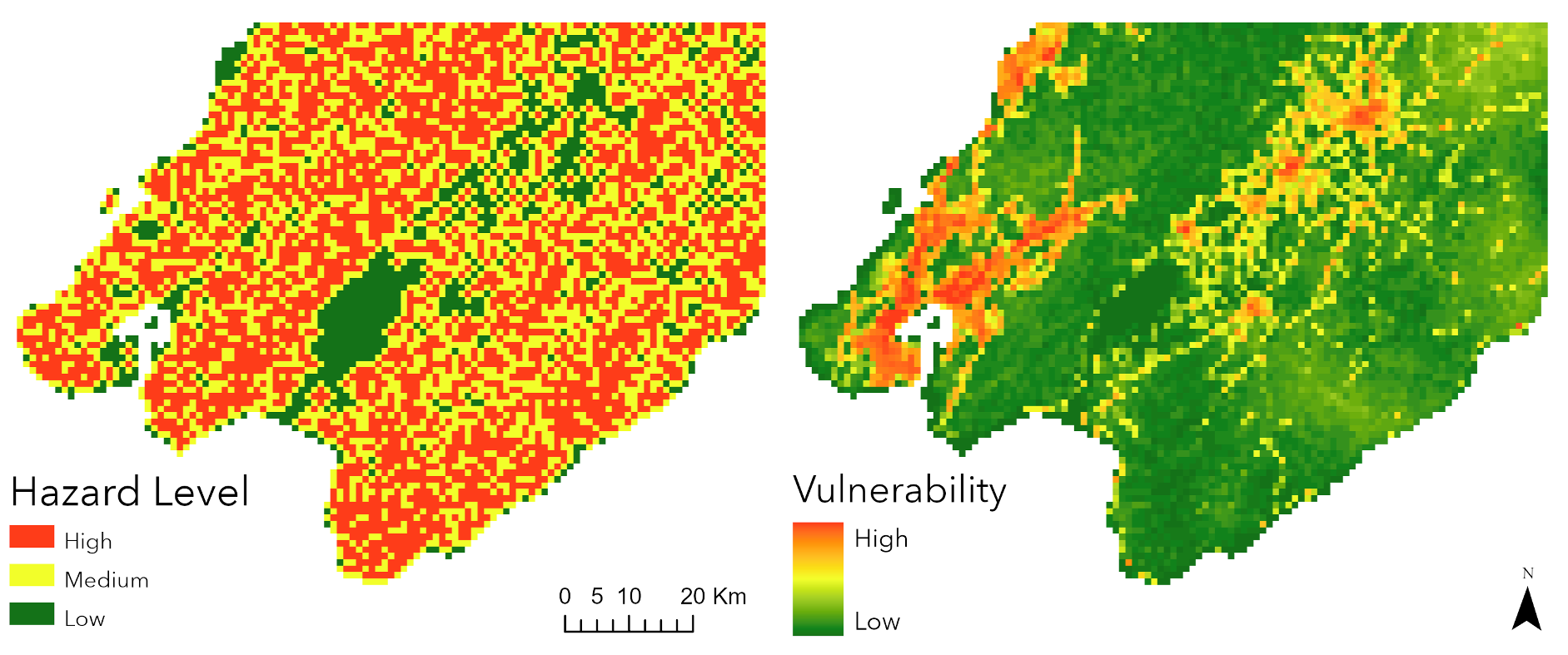 Hazard and vulnerability scores in Wellington