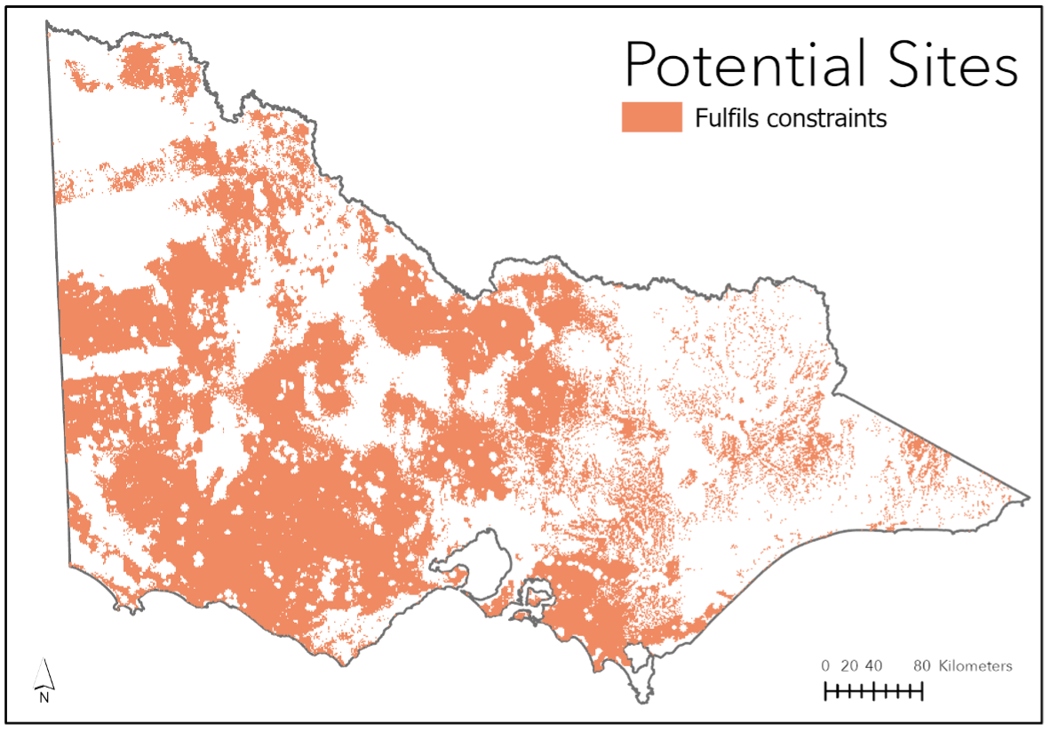Map of exclusion layer
